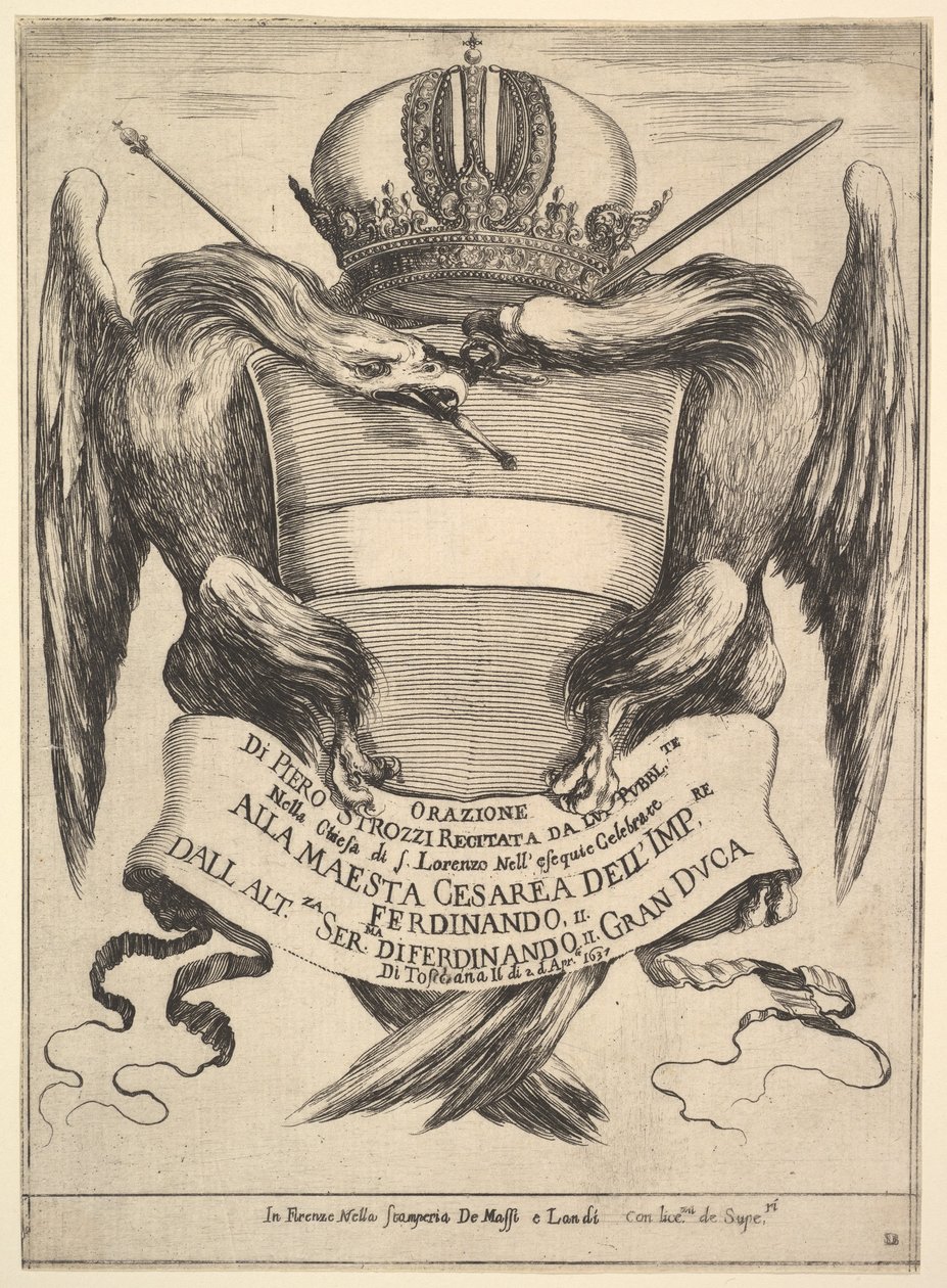 Frontispiz für Das Begräbnis von Kaiser Ferdinand II., Esequie dell