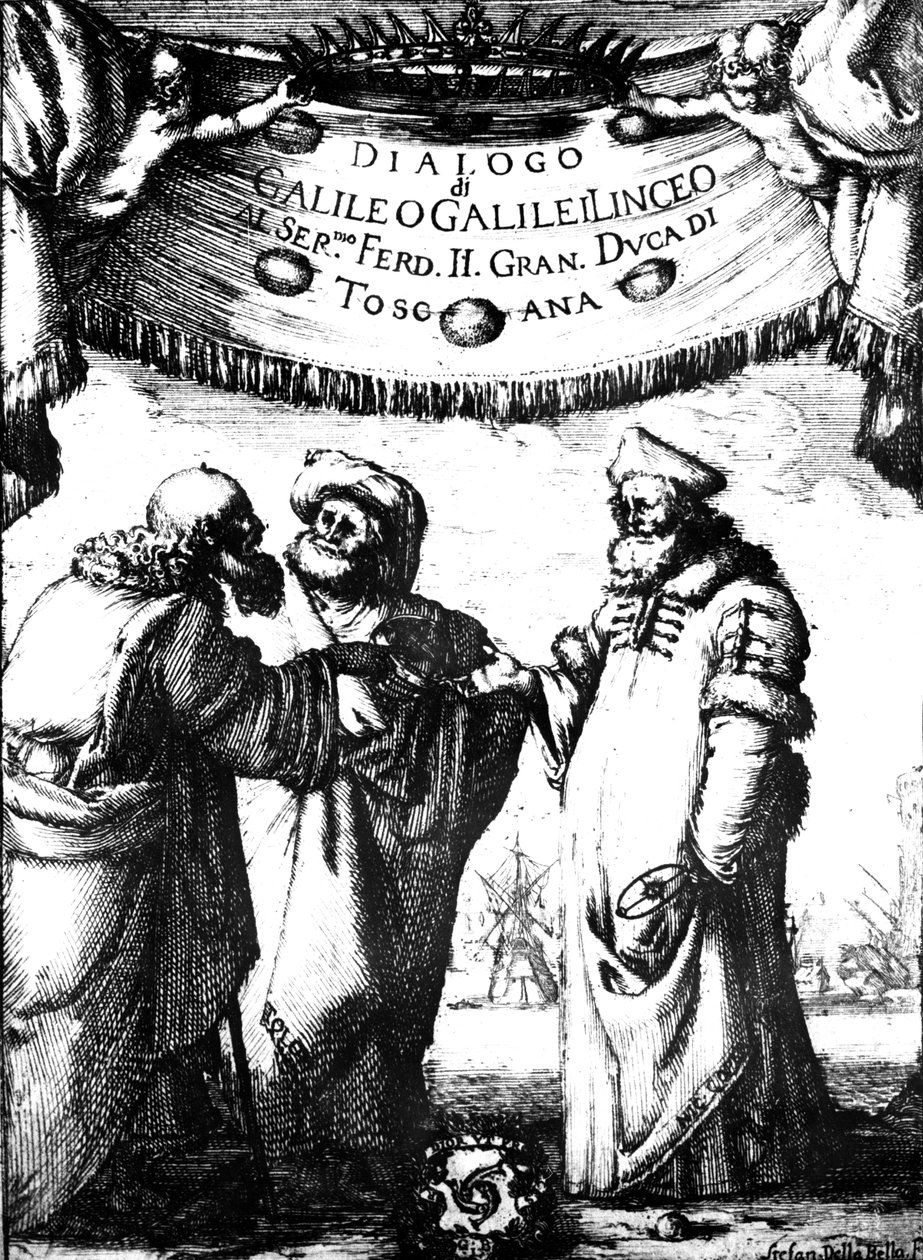 Frontispiz von Galileos Dialogo dei Massimi Sistemi, 1632 von Stefano della Bella