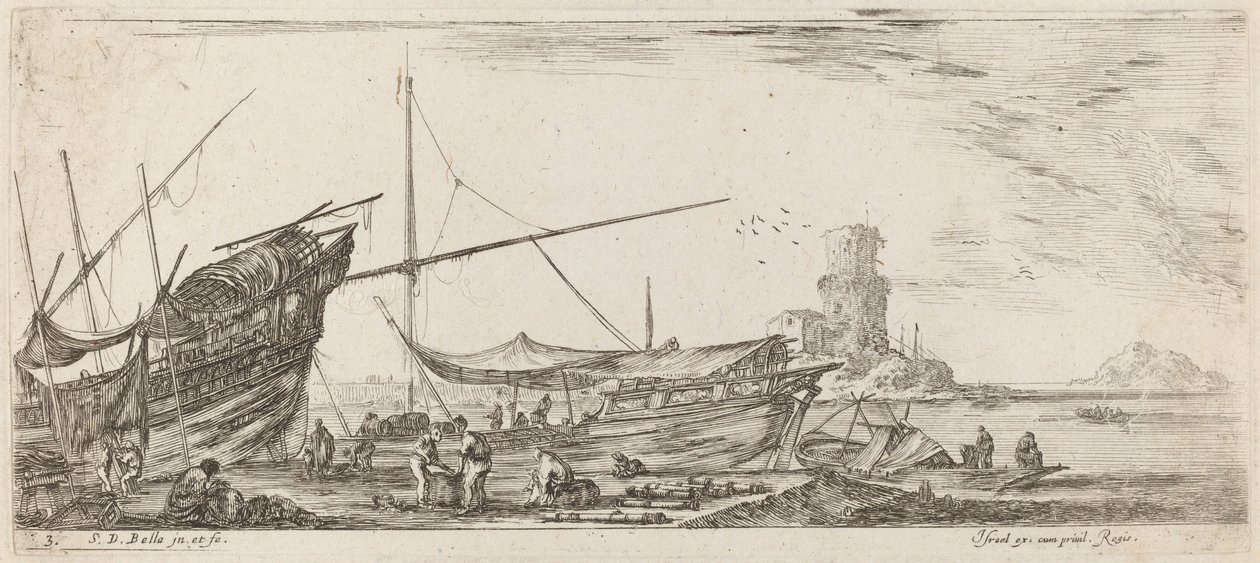 Hafenansicht von Stefano della Bella