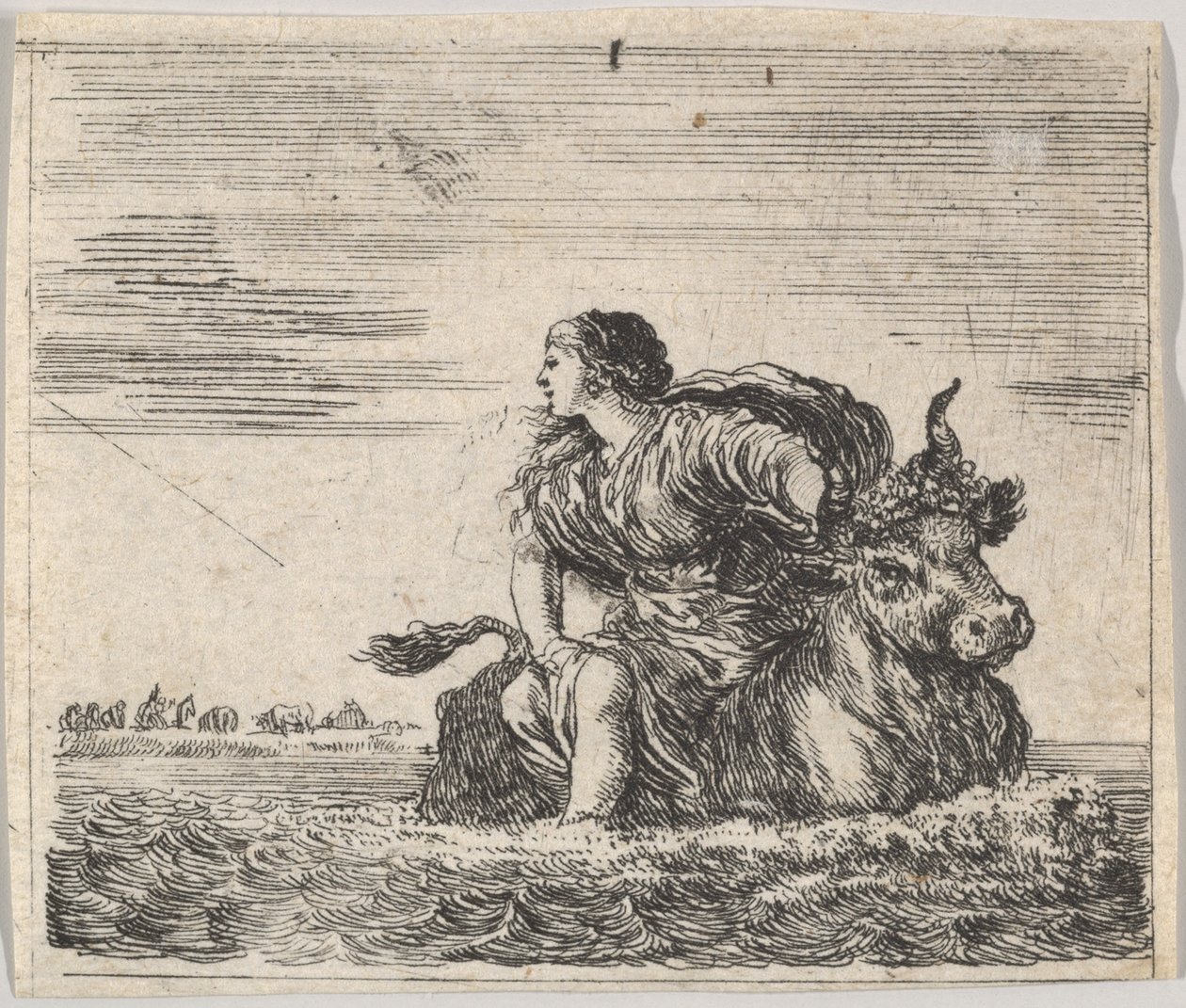 Jupiter und Europa, aus dem Spiel der Mythologie von Stefano della Bella