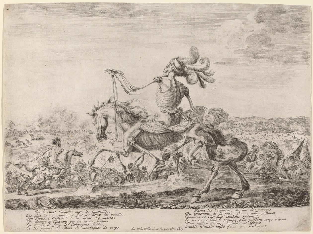 Der Tod auf einem Schlachtfeld, 1648 von Stefano della Bella