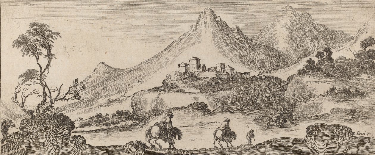 Landschaft mit Schloss, 1641 von Stefano della Bella