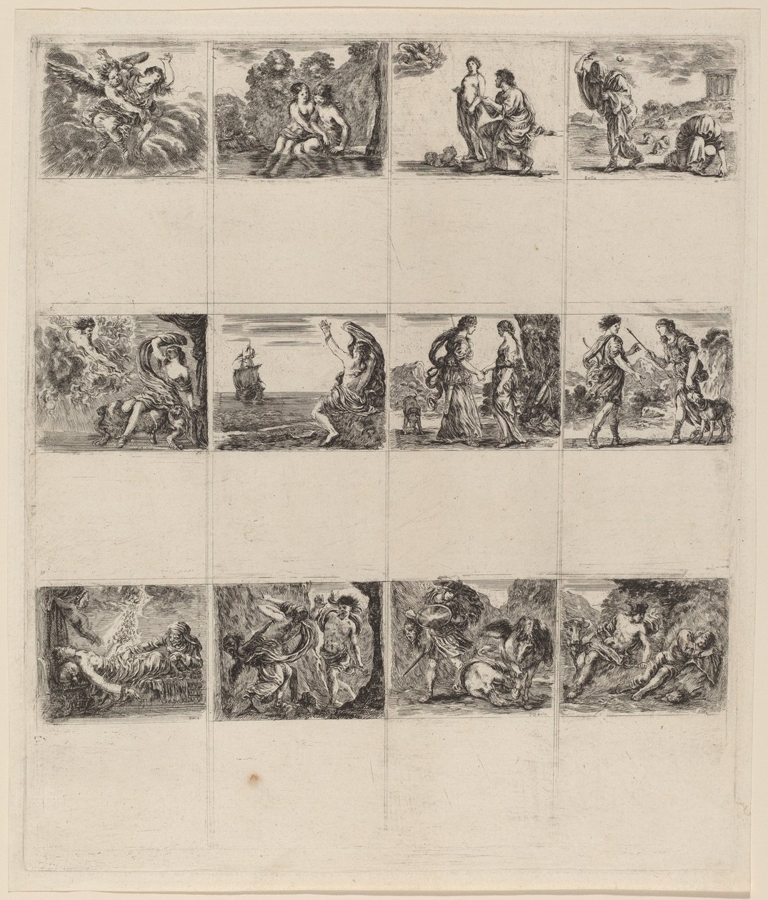 Mythologische Spielkarten, 1644 von Stefano della Bella