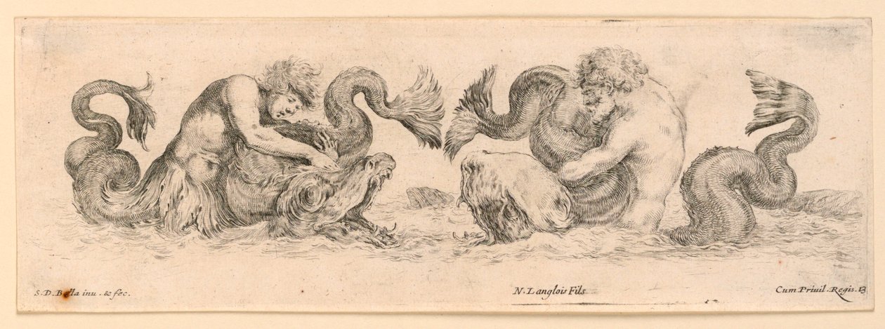 Ornamente von Friesen und Laubwerk von Stefano della Bella