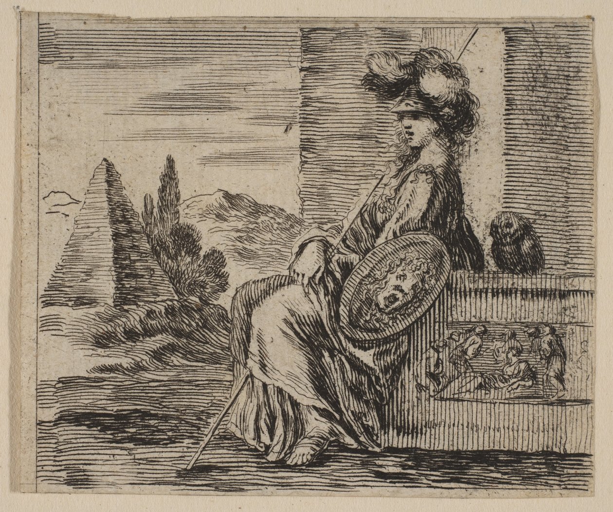 Pallas, aus dem Spiel der Mythologie Jeu de la Mythologie, 1644 von Stefano della Bella