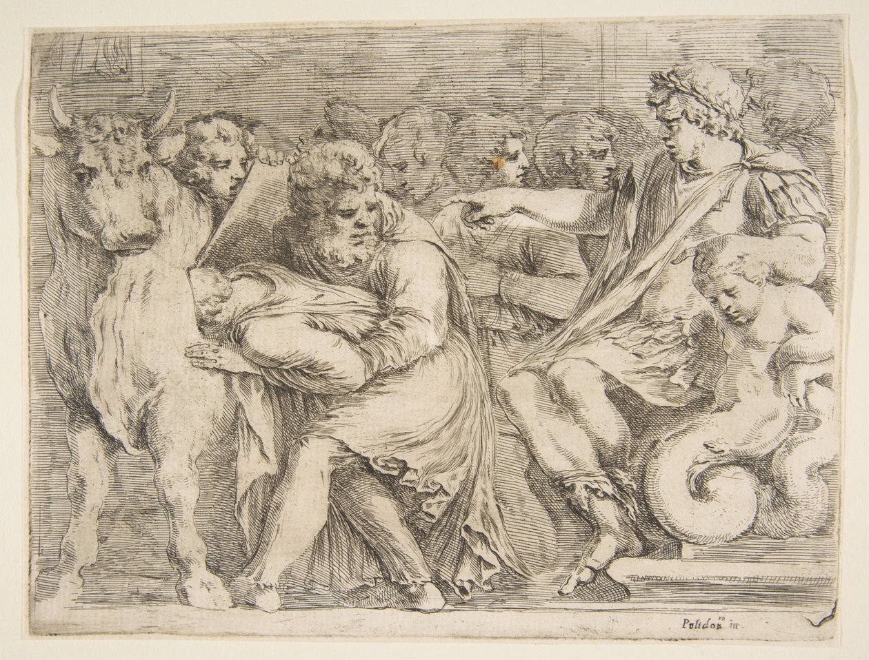Phalaris lässt Perillus in den bronzenen Stier werfen von Stefano della Bella