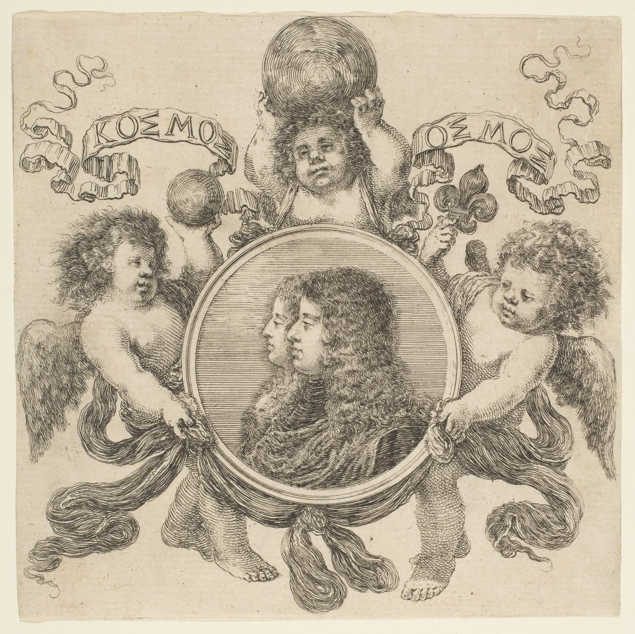 Porträt von Cosimo de Medici und Marguerite Louise d