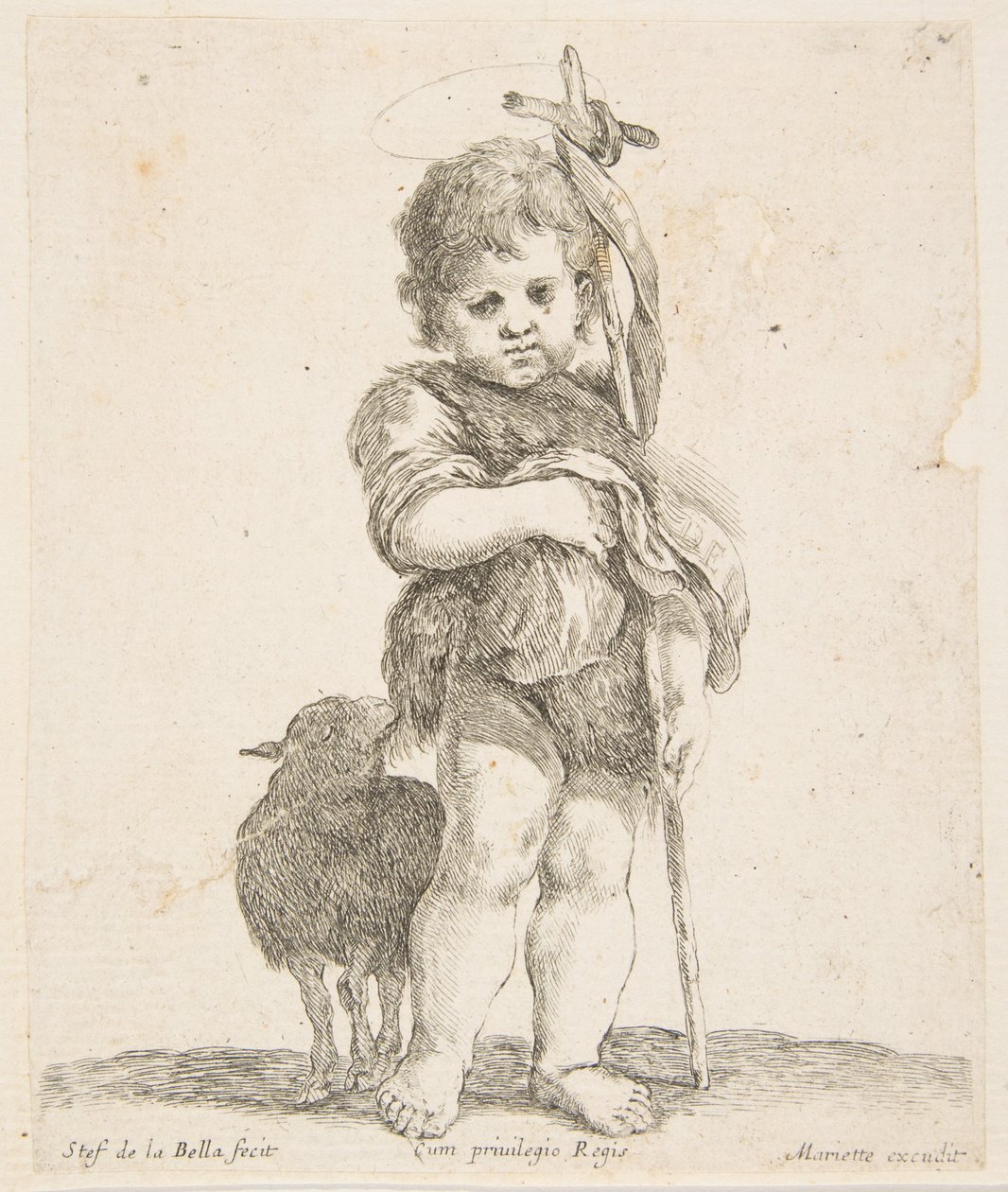 Johannes der Täufer mit gefalteter Robe, ca. 1641 von Stefano della Bella