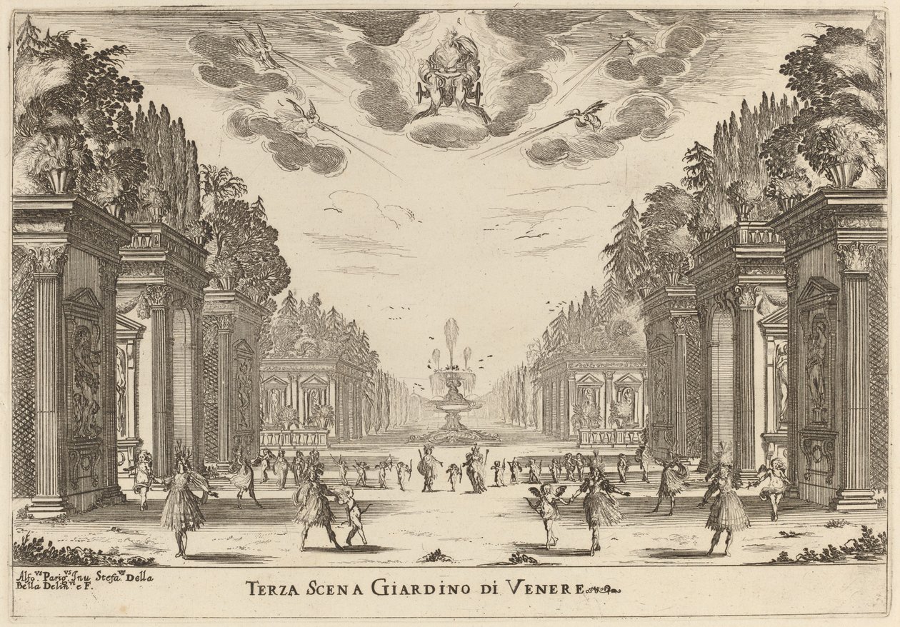 Terza Scena Giardins di Venere von Stefano della Bella