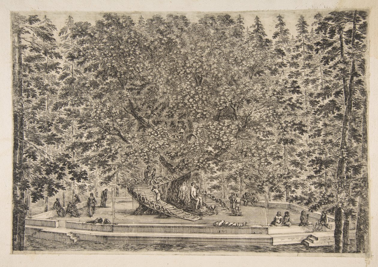 Das Baumhaus in Pratolino, ca. 1653 von Stefano della Bella