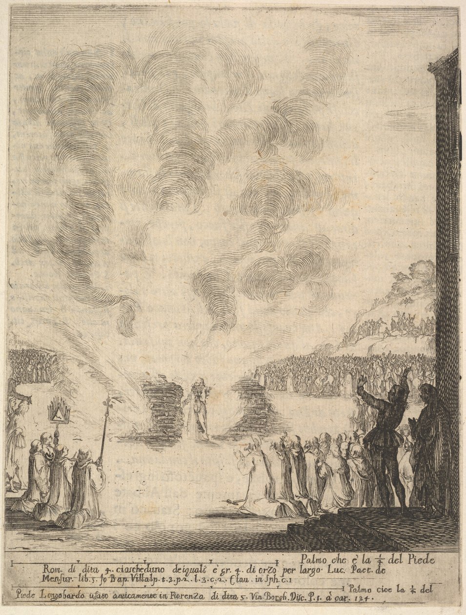 Die Feuerprobe, der Mönch Peter, der Jünger des Heiligen Johannes Gualbert, 1640 von Stefano della Bella