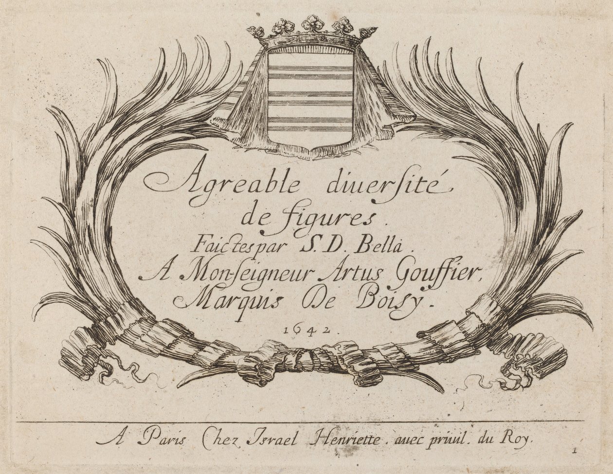 Titelseite für "Agreable diversite de figures" von Stefano della Bella