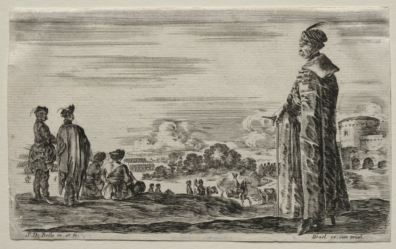 Verschiedene Figuren und Landschaften: Eine Gruppe polnischer Herren, 1649 von Stefano della Bella