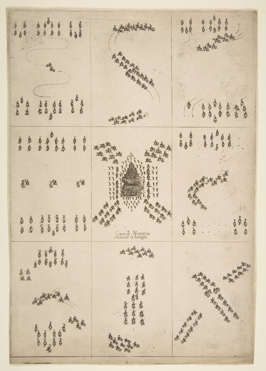 Verschiedene Figuren des Pferdeballetts, 1652 von Stefano della Bella