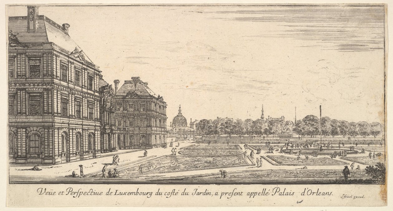 Blick auf Luxemburg von der Gartenseite des Palais d