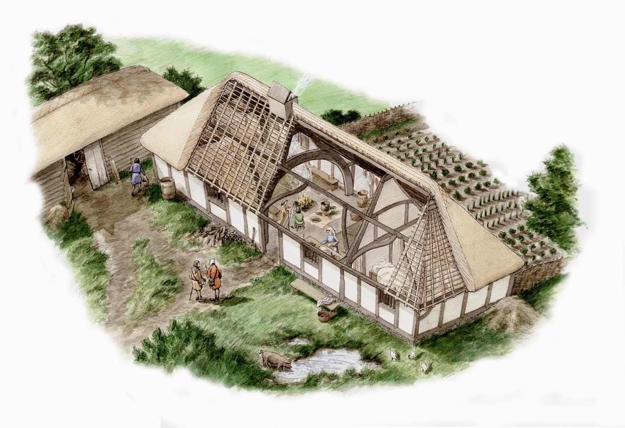 Mühlenhaus, Mapledurham, Oxfordshire, ca. 1335-1400 von Stephen Conlin