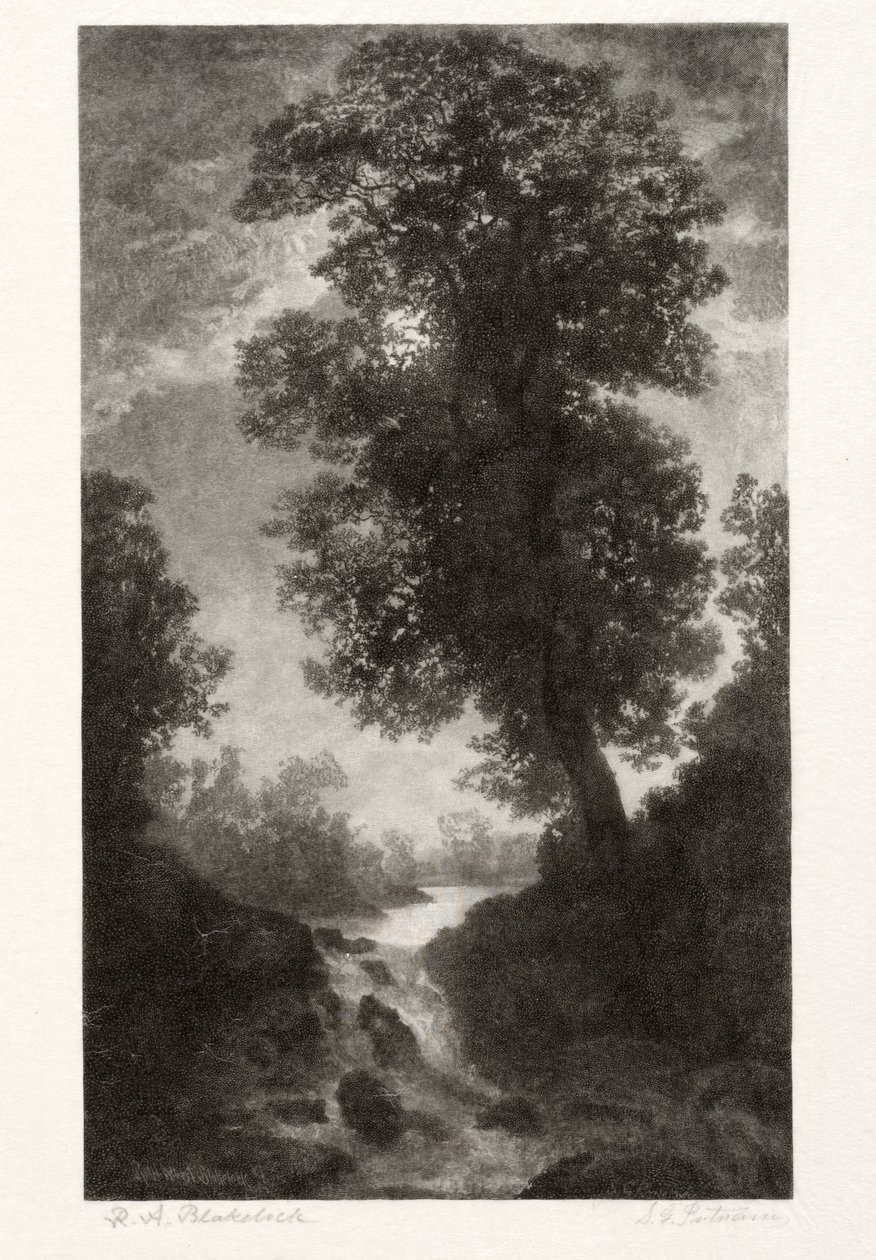 Ein Wasserfall im Mondlicht von Stephen Greeley Putnam