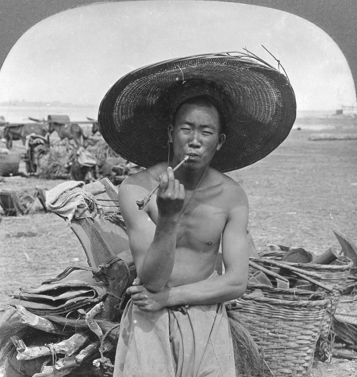 Typischer Chinese, Bhamo, Burma, 1908 von Stereo Travel Co