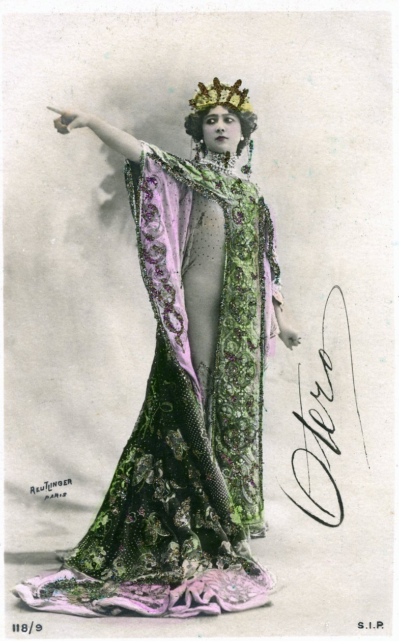 Die schöne Otero, Postkarte Anfang des 20. Jahrhunderts. (Foto) von Studio Reutlinger