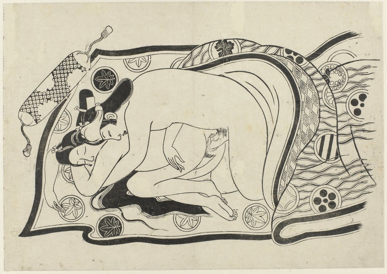 Erotische Darstellung (Hana ni Yosurukyo) von Sugimura Jihei (attributed to)