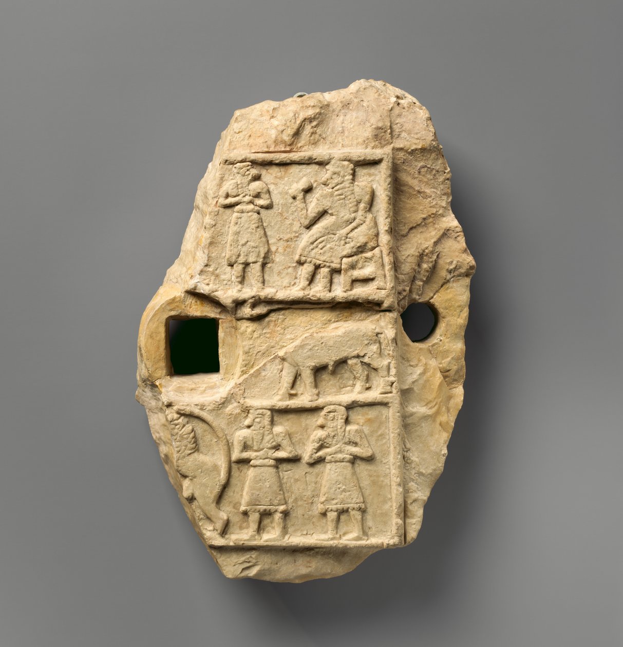Relieftafel mit einer Bankettszene, um 2600-2500 v. Chr. von Sumerian Sumerian
