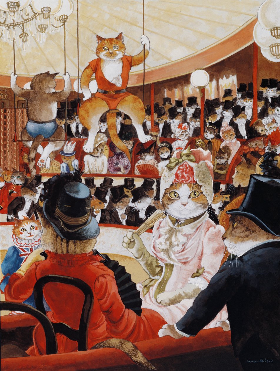 Illustration aus Cats Galore! A Compendium of Cultured Cats (veröff. 2015) von Susan Herbert