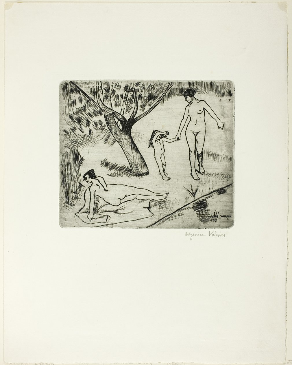 Frauen und Kind am Wasser von Suzanne Valadon