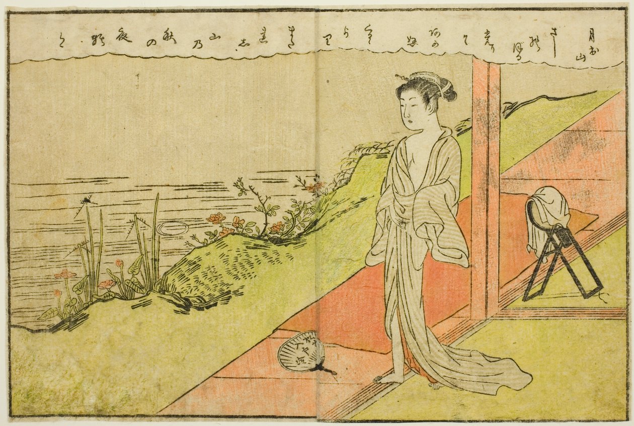Doppelseitige Illustration aus Band 1 von "Bilderbuch der Frühlingsbrokate (Ehon haru no nishiki)" von Suzuki Harunobu