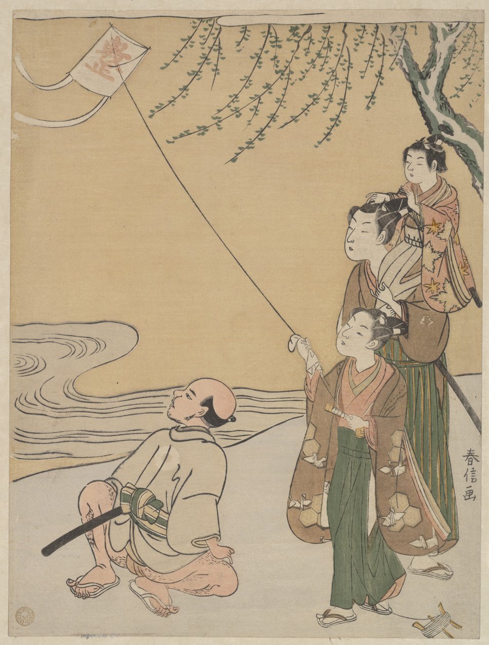 Drachensteigen von Suzuki Harunobu