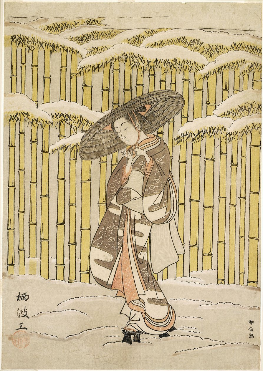 Durch den Bambushain von Suzuki Harunobu