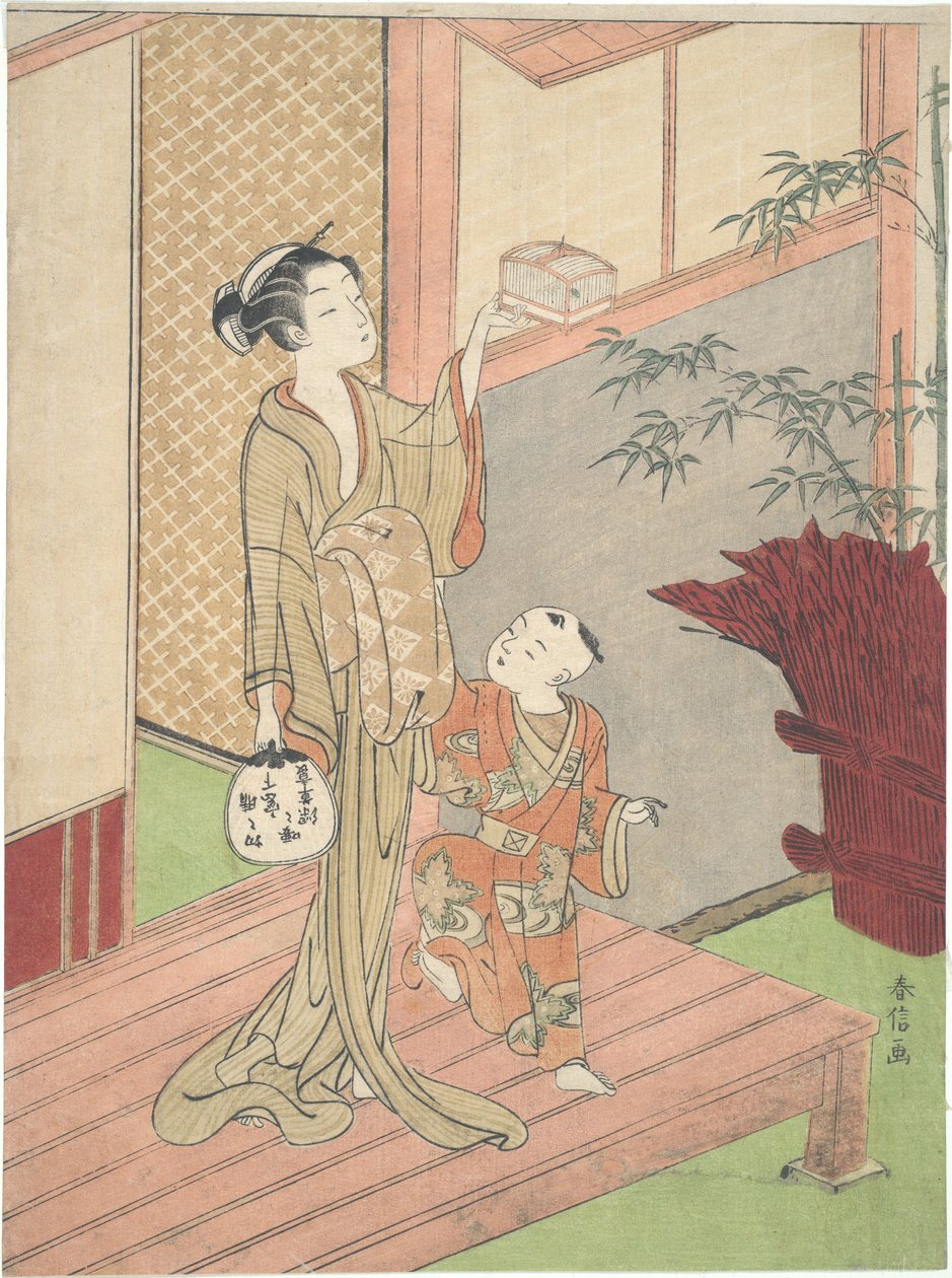 Die gefangenen Heuschrecken von Suzuki Harunobu