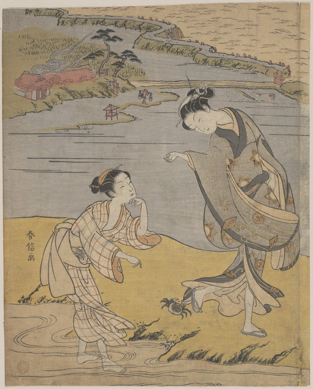 Die sich festklammernde Krabbe von Suzuki Harunobu