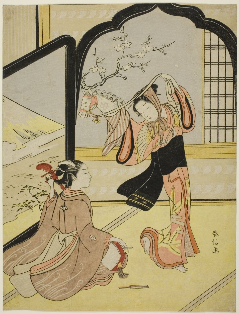 Der Harugoma-Tanz von Suzuki Harunobu