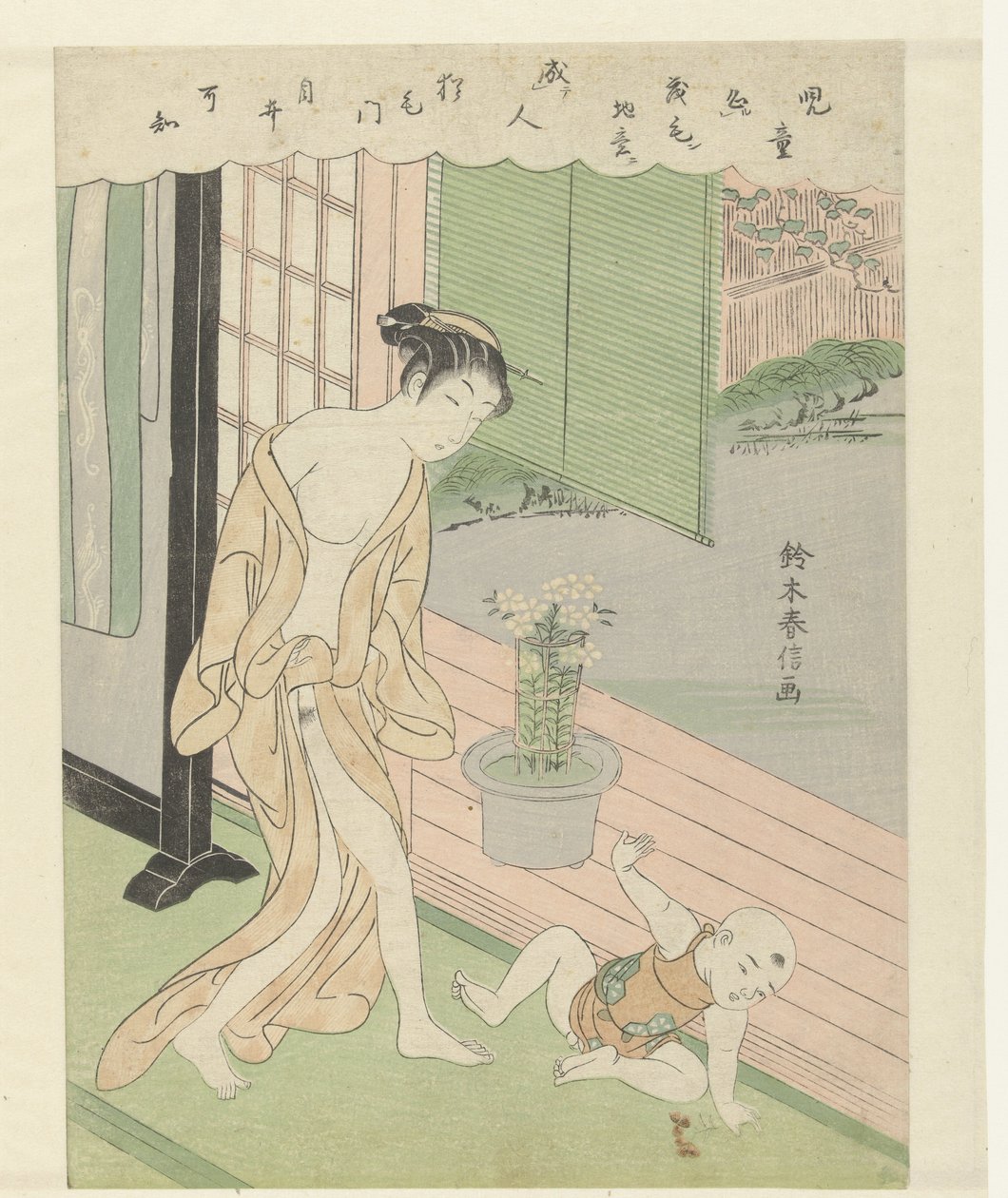 Frau und unartiges Kind von Suzuki Harunobu