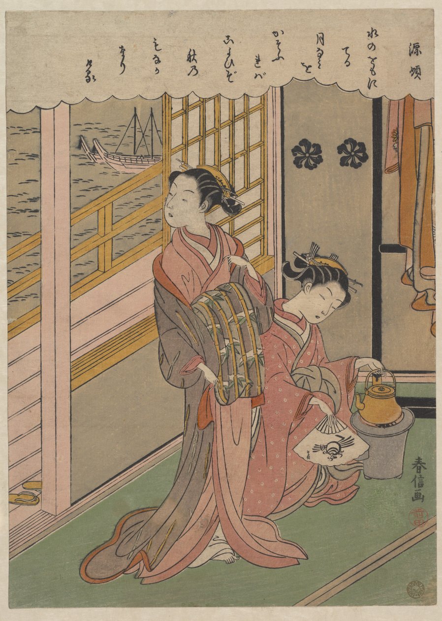 Wellen im Mondlicht von Suzuki Harunobu