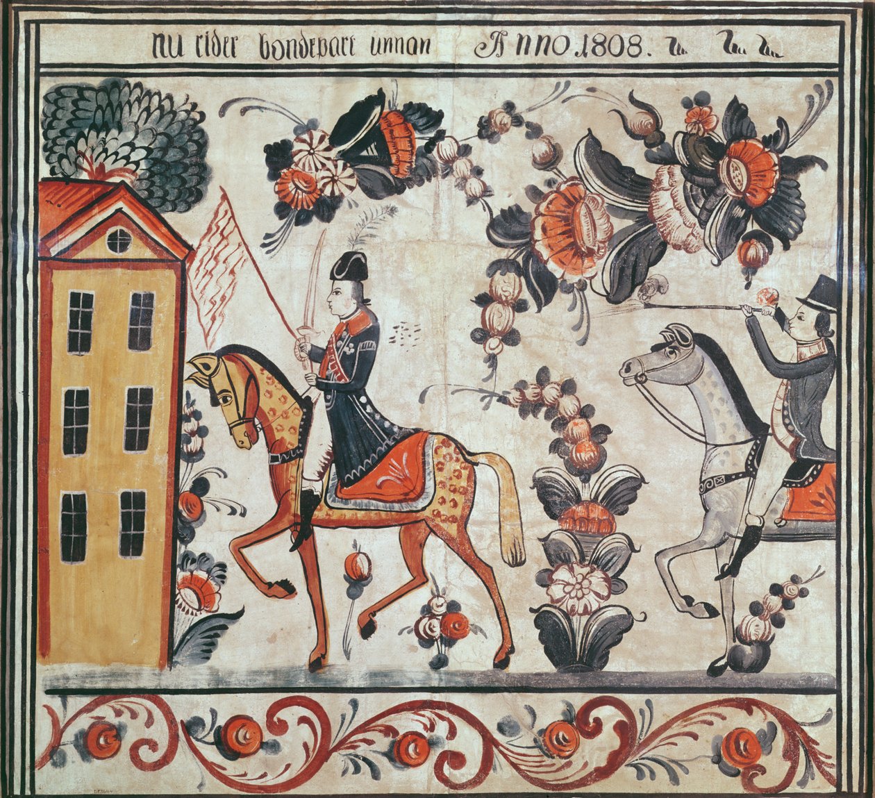 Die Flucht Napoleons, 1808 von Swedish School
