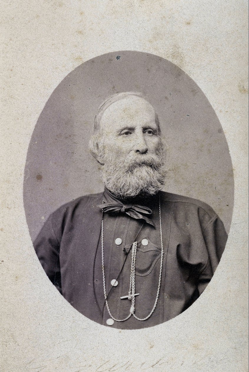 Giuseppe Garibaldi (1807-1882), italienischer Politiker. Um 1875. Fotografie des Ateliers Lacomée und Lacroix, Genf von Swiss Photographer