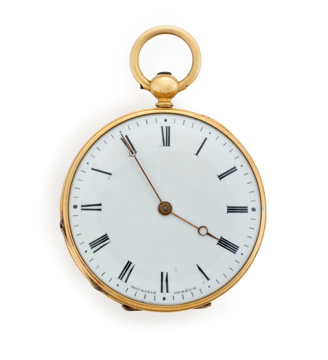 Moulinie Taschenuhr mit Schlusselaufzug Genf graviert am 30. Juni 1846