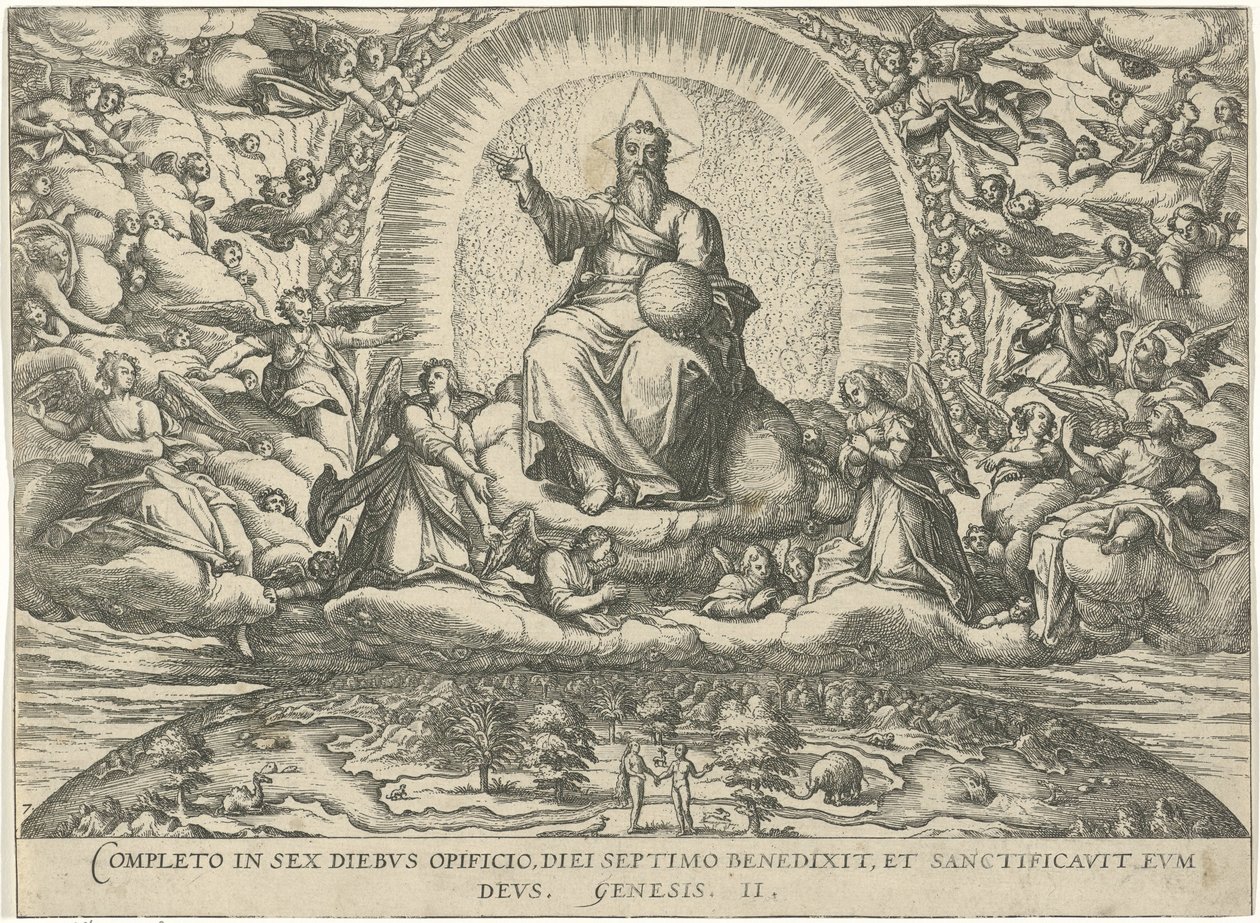 Gott ruht am siebten Tag von Symon Novelanus (attributed to)