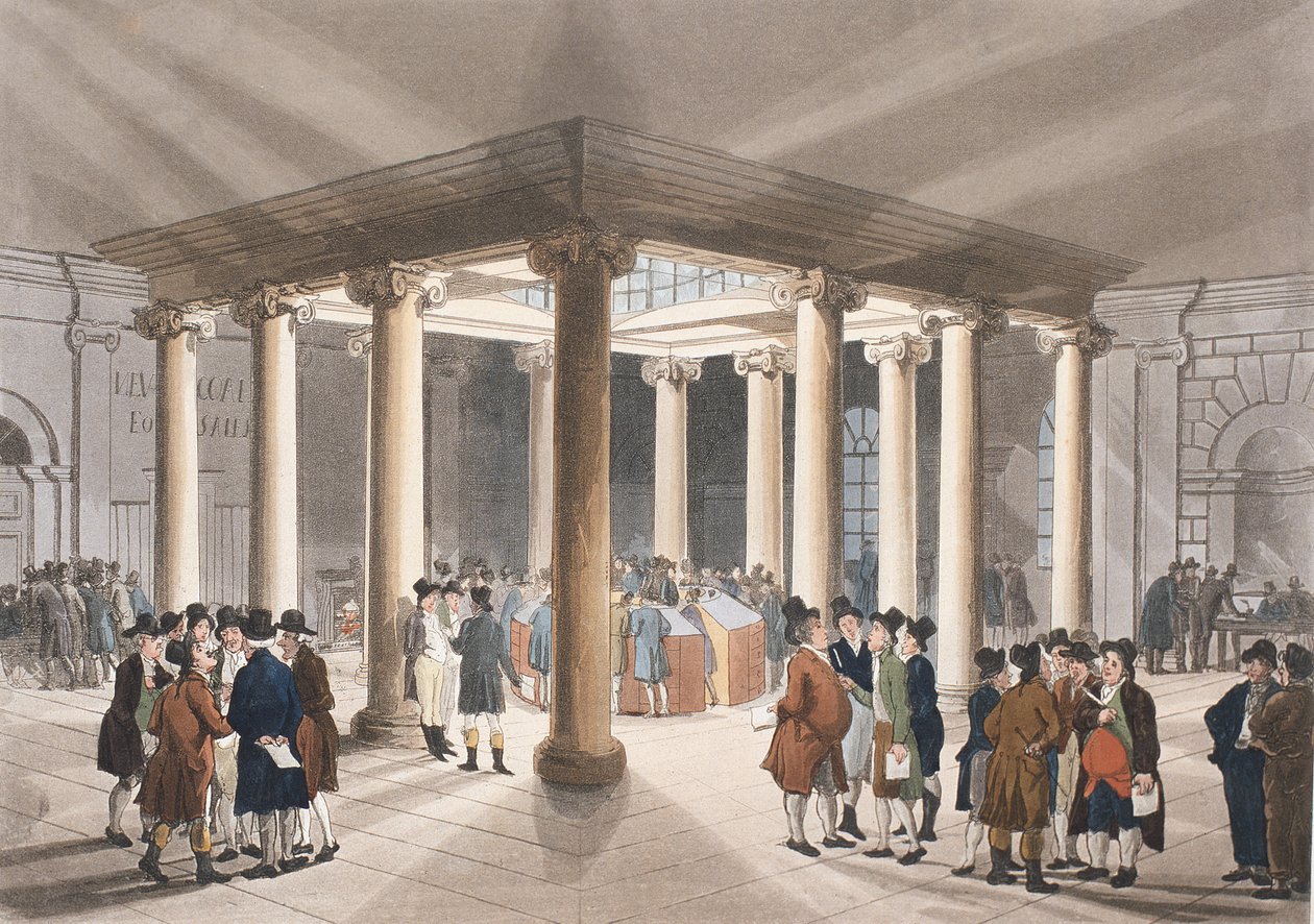 Die Kohlenbörse, Lower Thames Street aus Ackermanns 