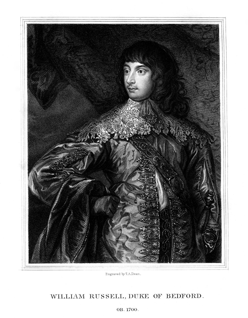 William Russell, 1. Herzog von Bedford, britischer Soldat, 1825 von T. A. Dean