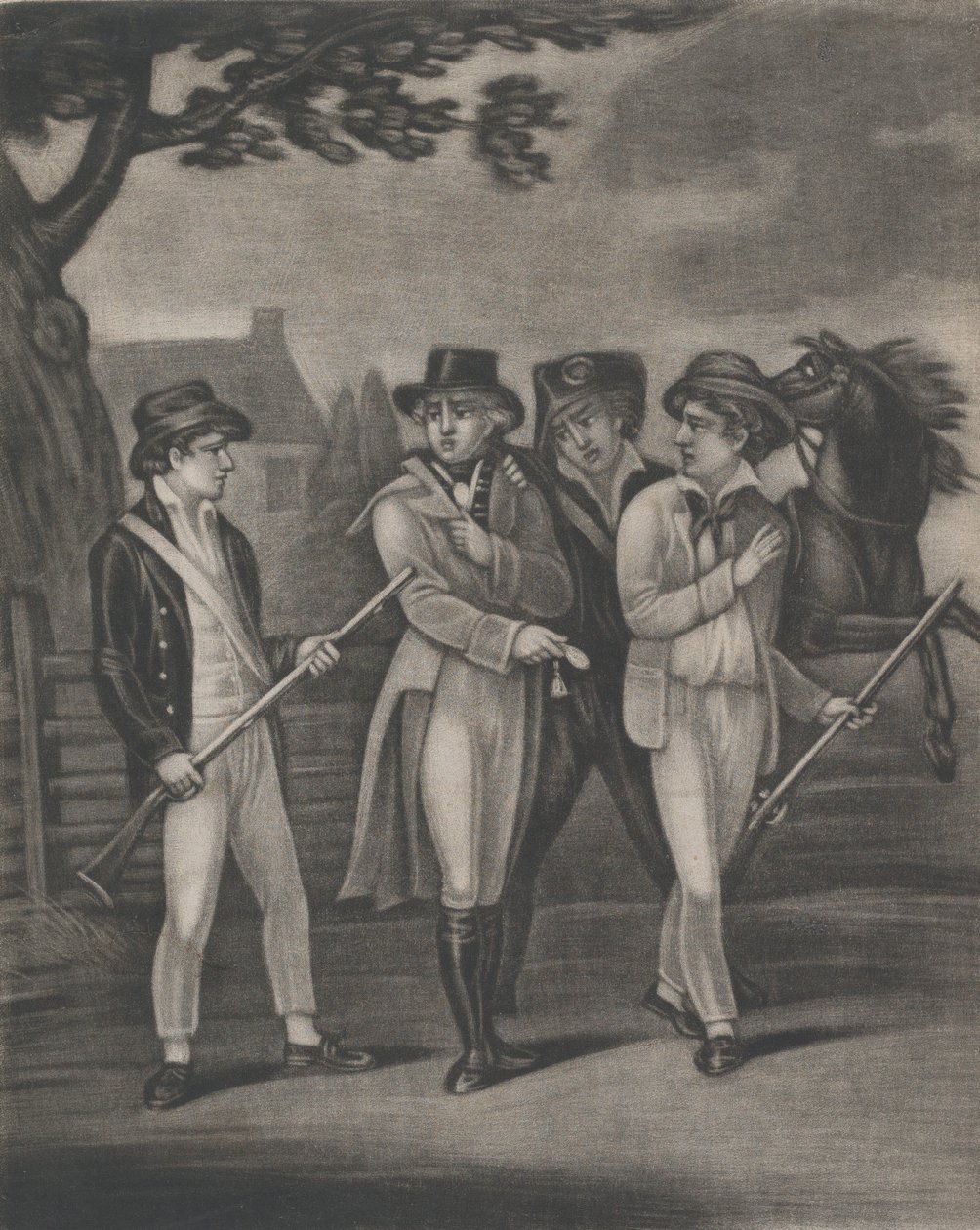 Die Gefangennahme von Major André durch die Unbestechlichen Paulding, Williams und Vanvert von T. W. Freeman