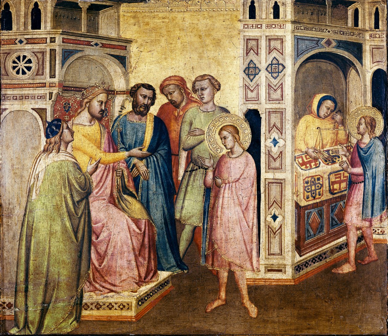 St. Eligius vor König Clothar, um 1365 von Taddeo Gaddi