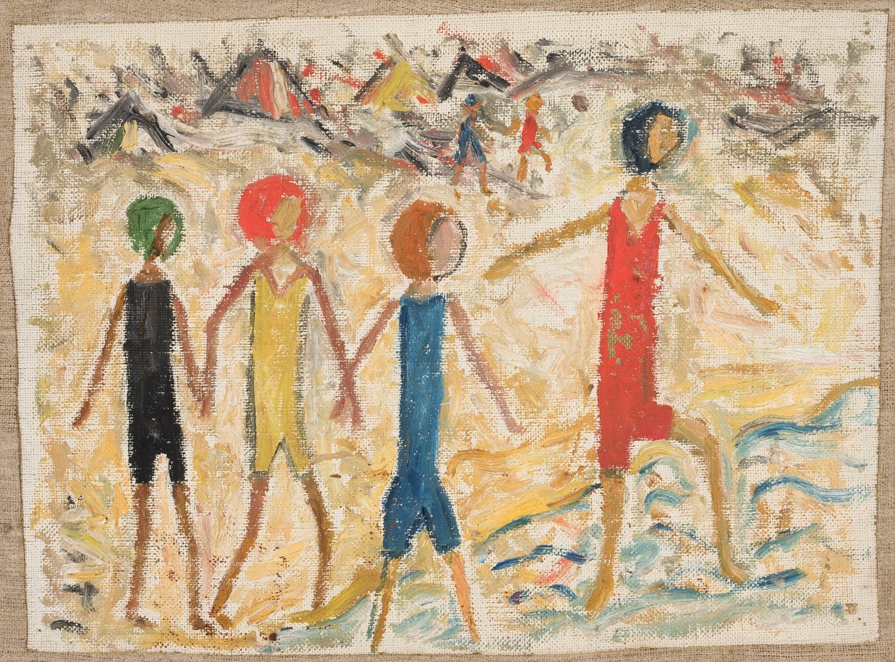 Kinder am Strand von Tadeusz Makowski