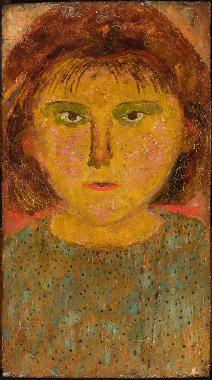 Mädchen mit Ponyfrisur von Tadeusz Makowski