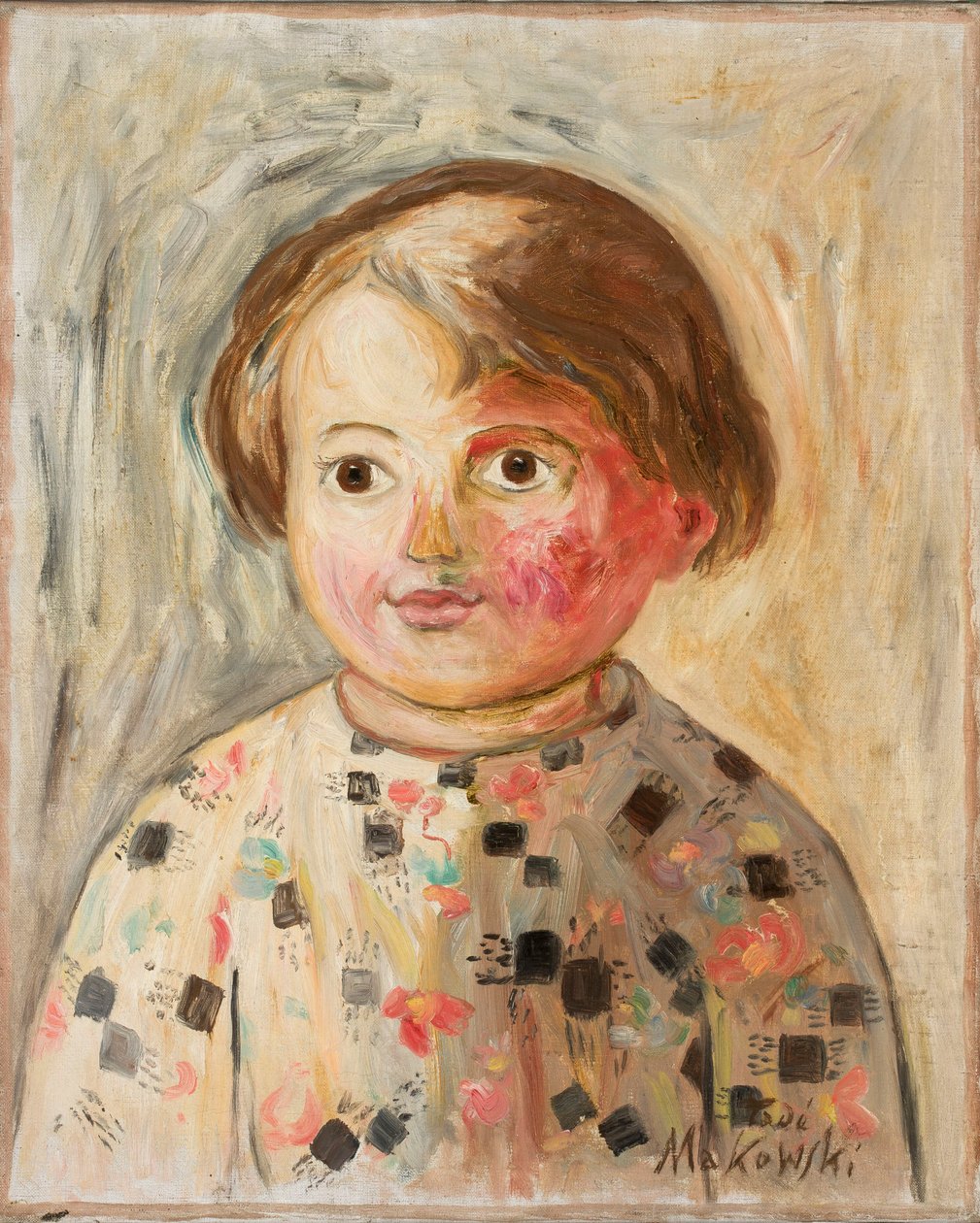 Mädchen mit roter Wange von Tadeusz Makowski