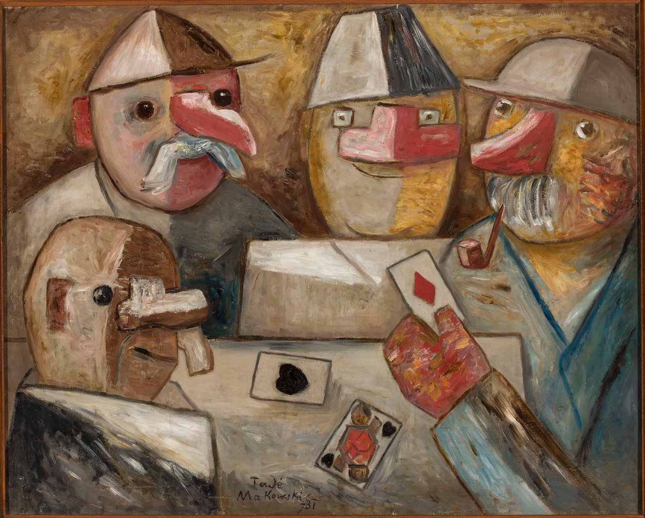 Kartenspiel von Tadeusz Makowski