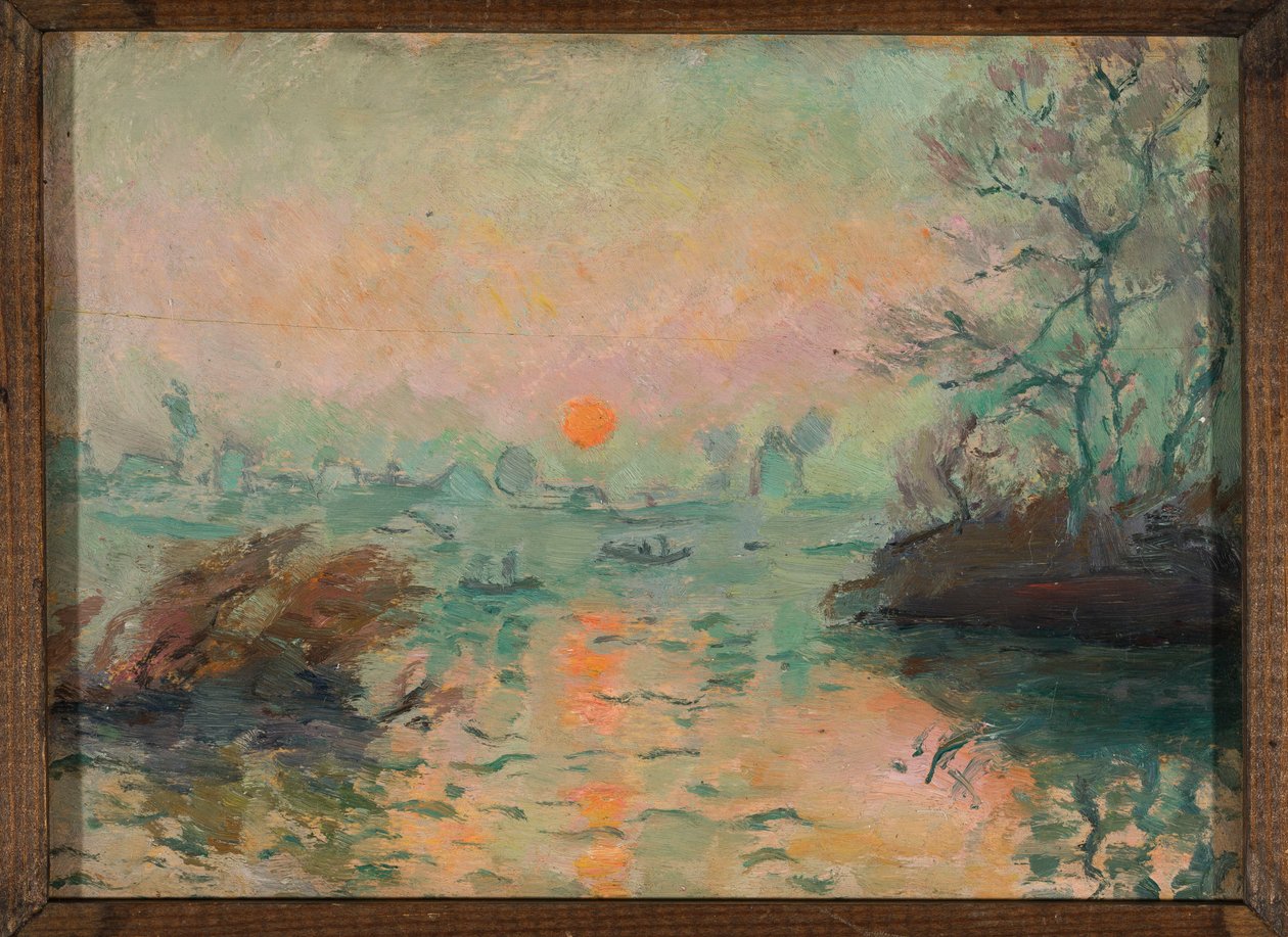 Landschaft bei Sonnenuntergang von Tadeusz Makowski