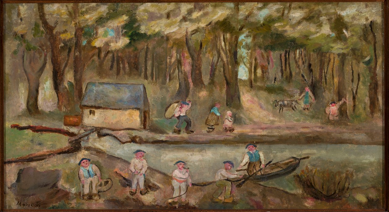 Mühle am Fluss von Tadeusz Makowski