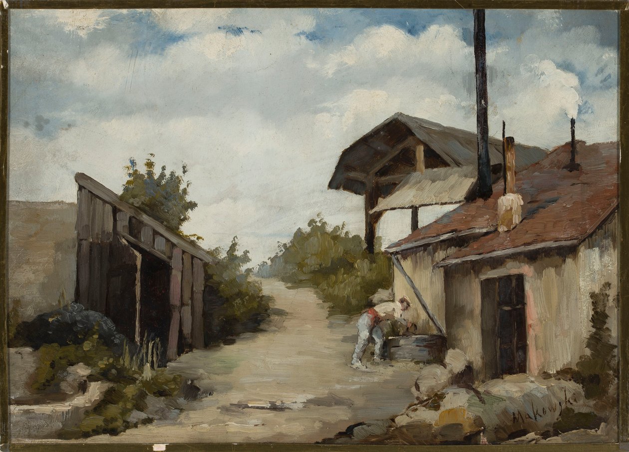 Landschaft - Gehöft von Tadeusz Makowski